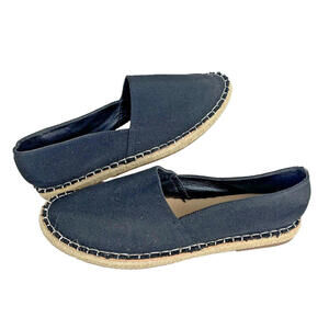Truffle Man Men’s Espadrilles Black Canvas Slip-on Size 10 Lightweight Travel